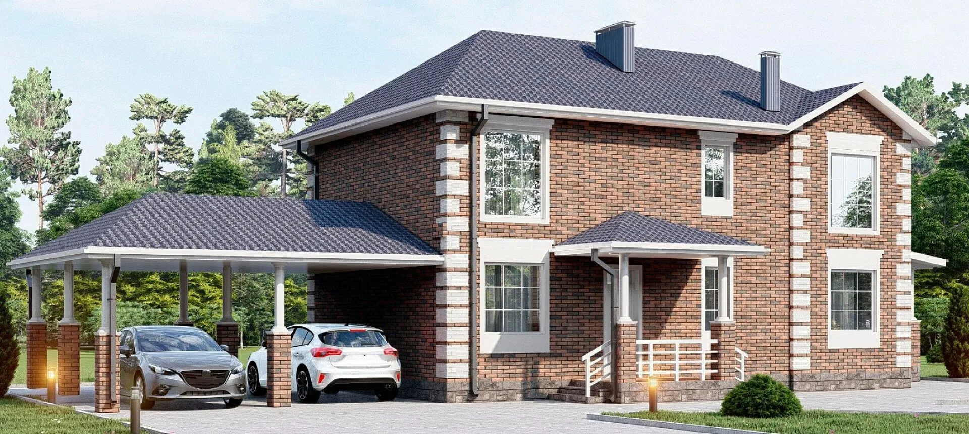 Проект двухэтажного дома №8