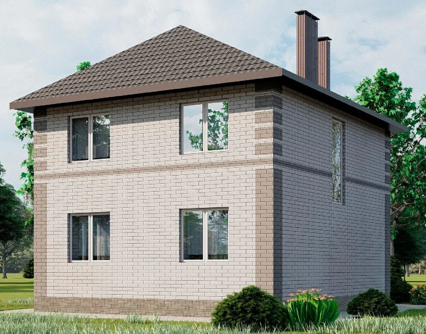 Проект двухэтажного дома №9