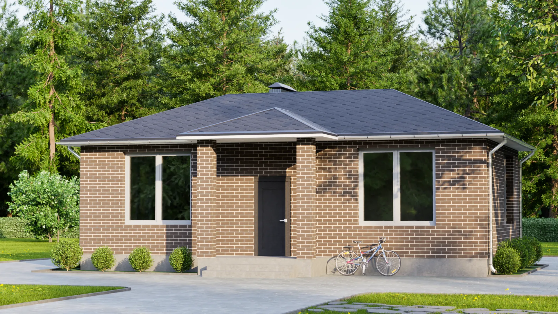 Индивидуальный жилой дом площадью 60м²