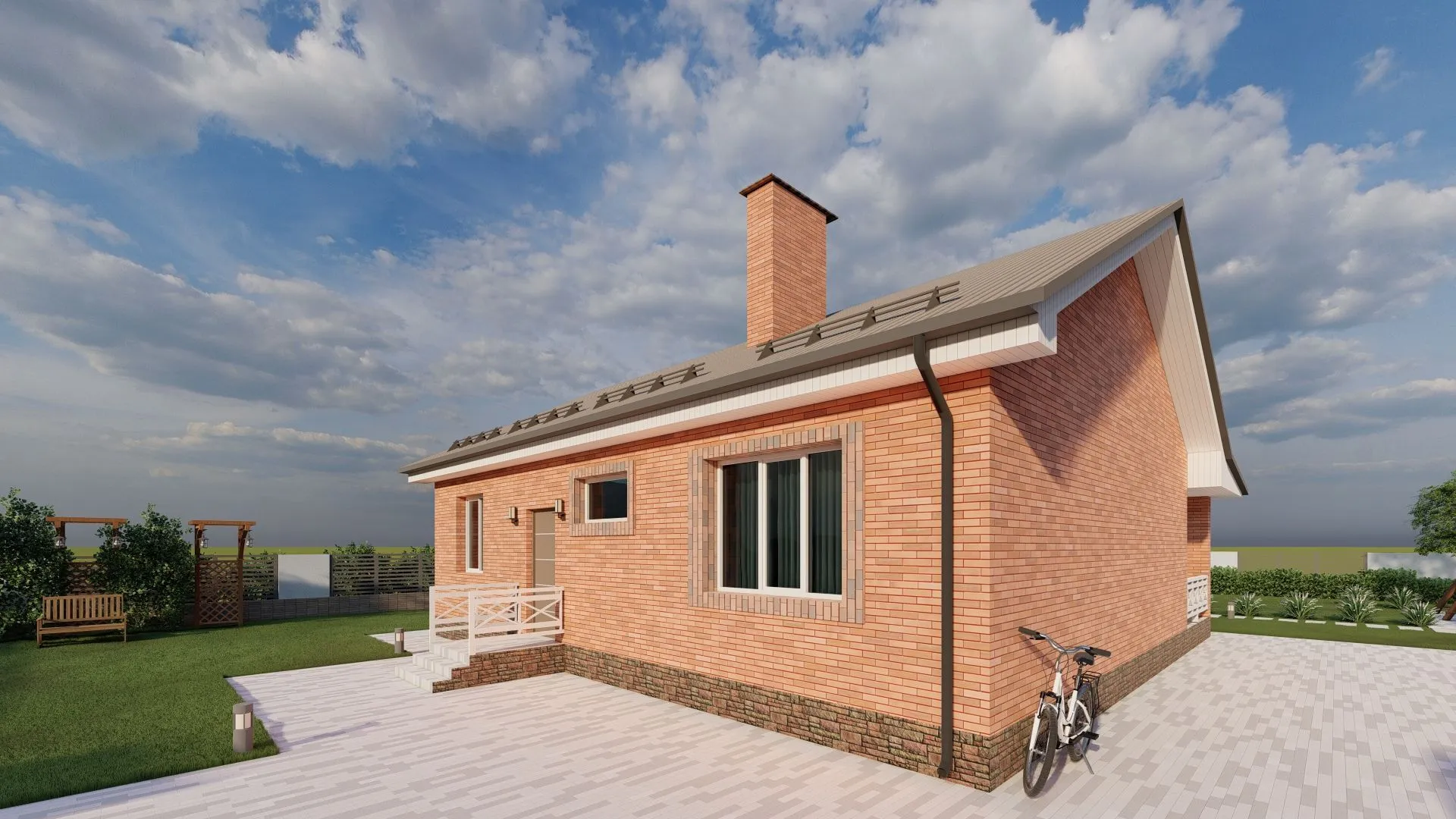 Дом из кирпича 108 м/2