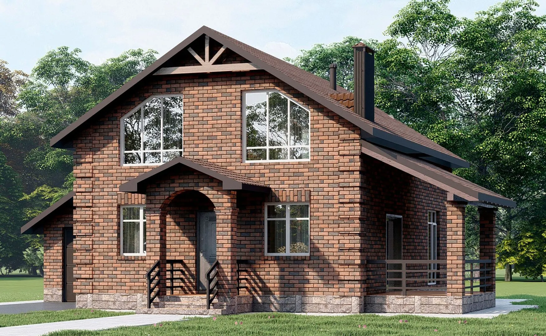 Проект мансардного дома №11