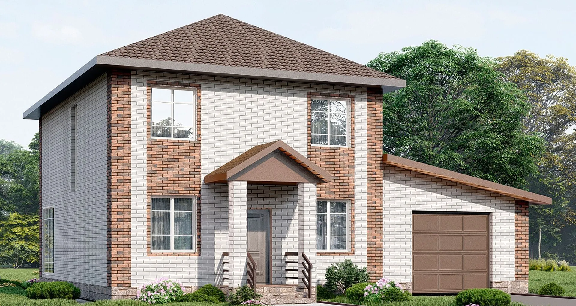 Проект двухэтажного дома №13