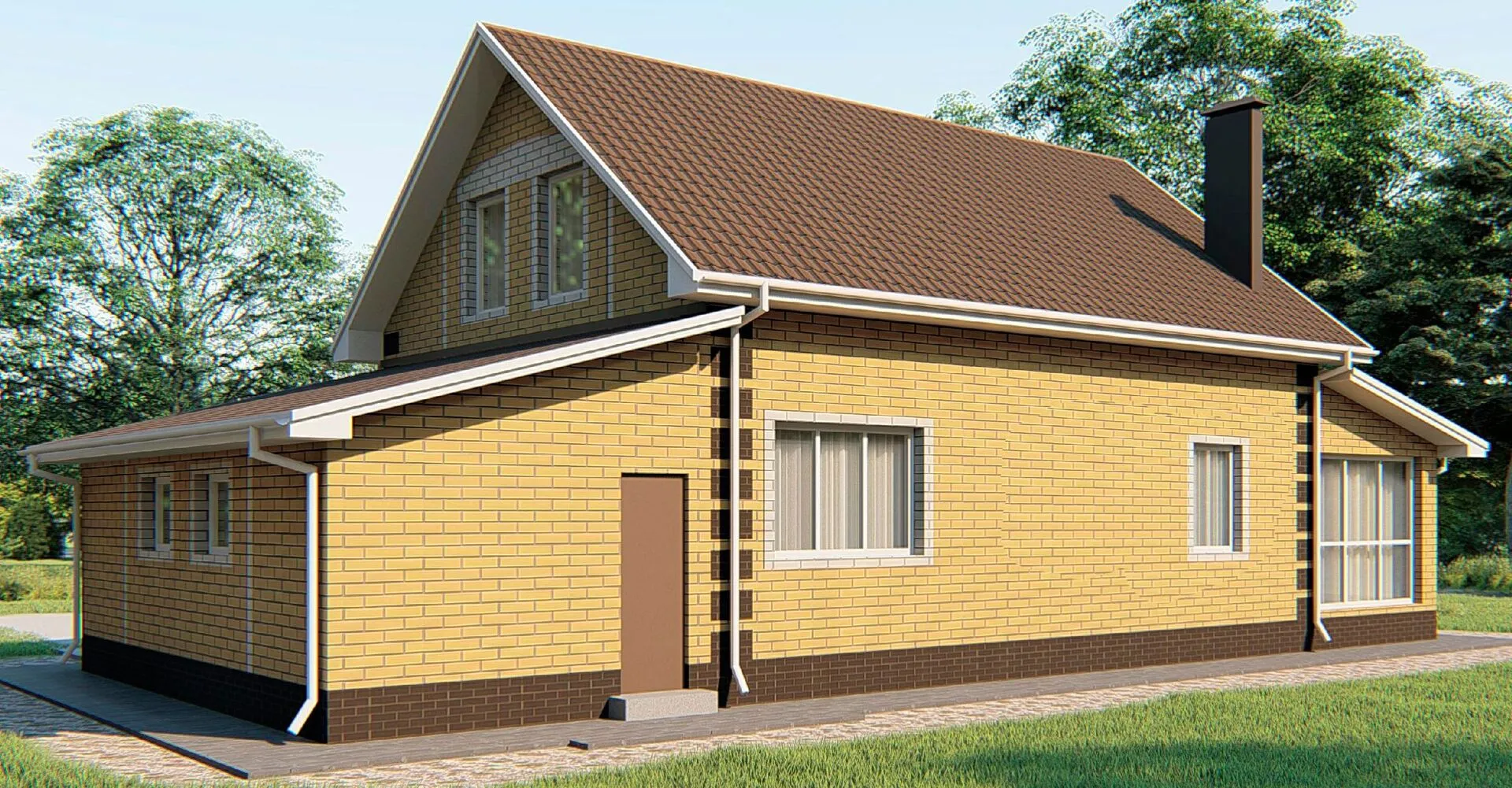 Проект мансардного дома №16