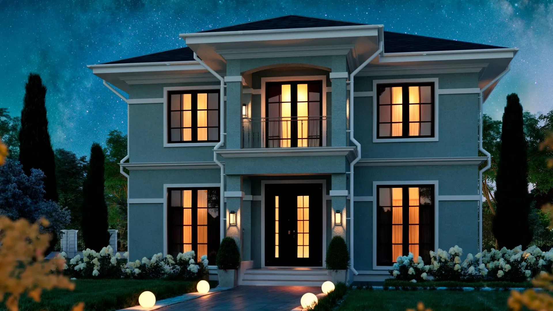 Двухэтажный дом от компании UNIT серии Классика 135 ТК