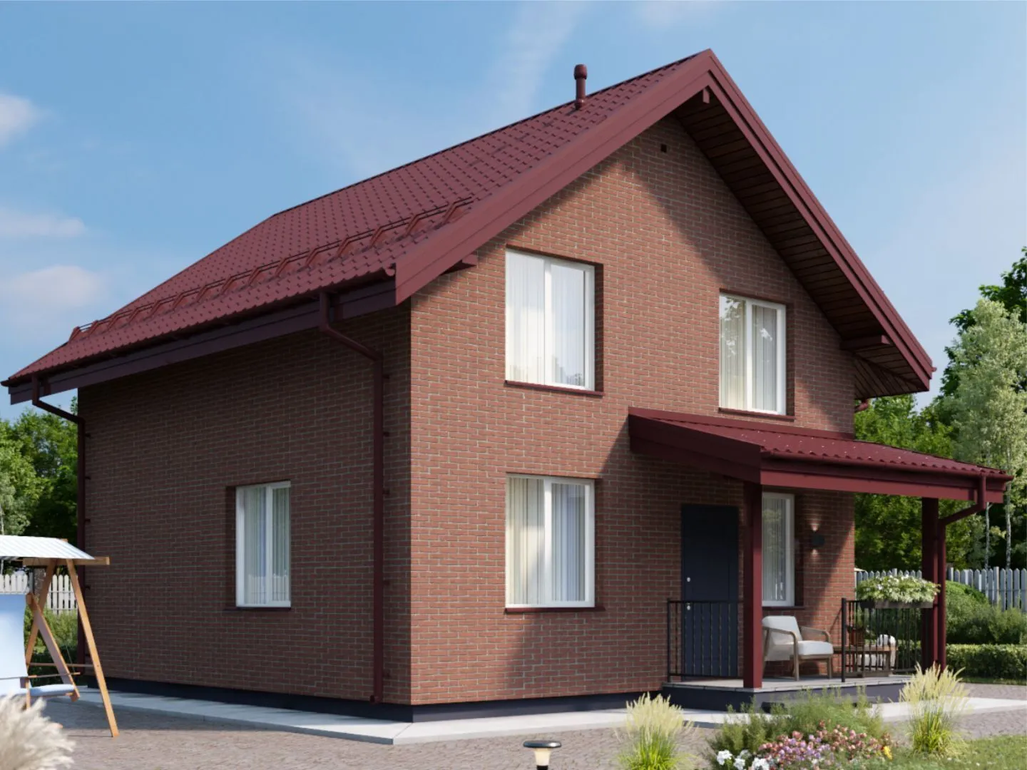 Дом с мансардным этажом 