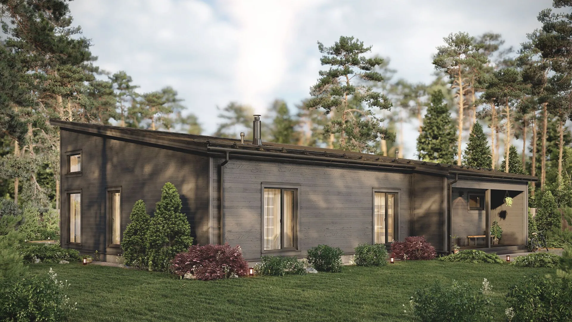 Одноэтажный дом Финляндия 150