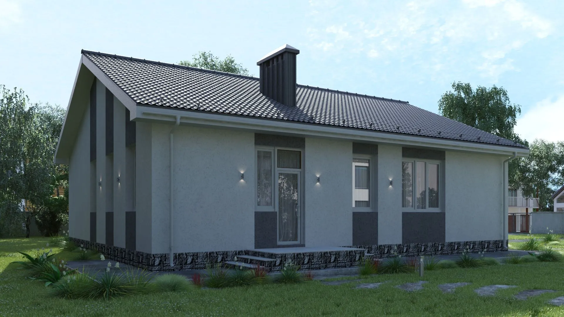 Одноэтажный дом 161,2