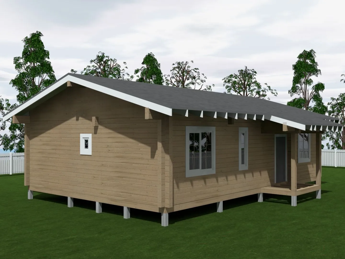 Дом из клееного бруса по проекту БД-103/1