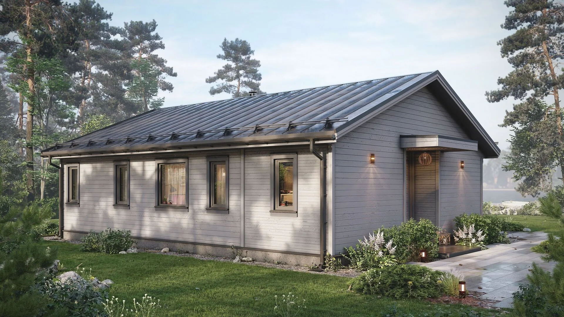 Одноэтажный дом Норвегия 80