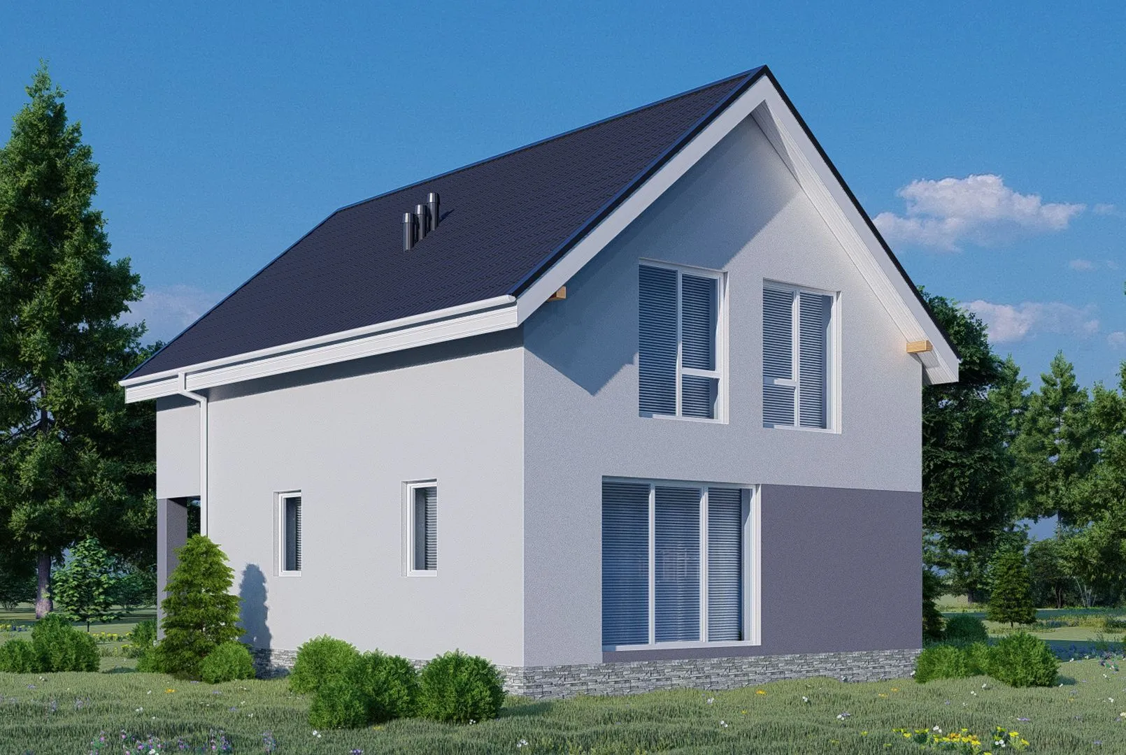 Дом с мансардным этажом ГББ-2