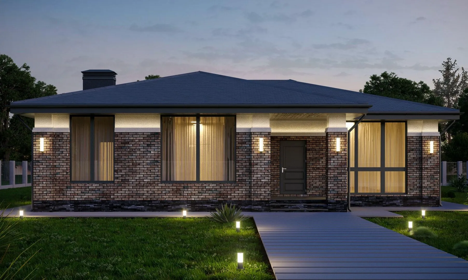 Одноэтажный дом БРАИТ-97Г