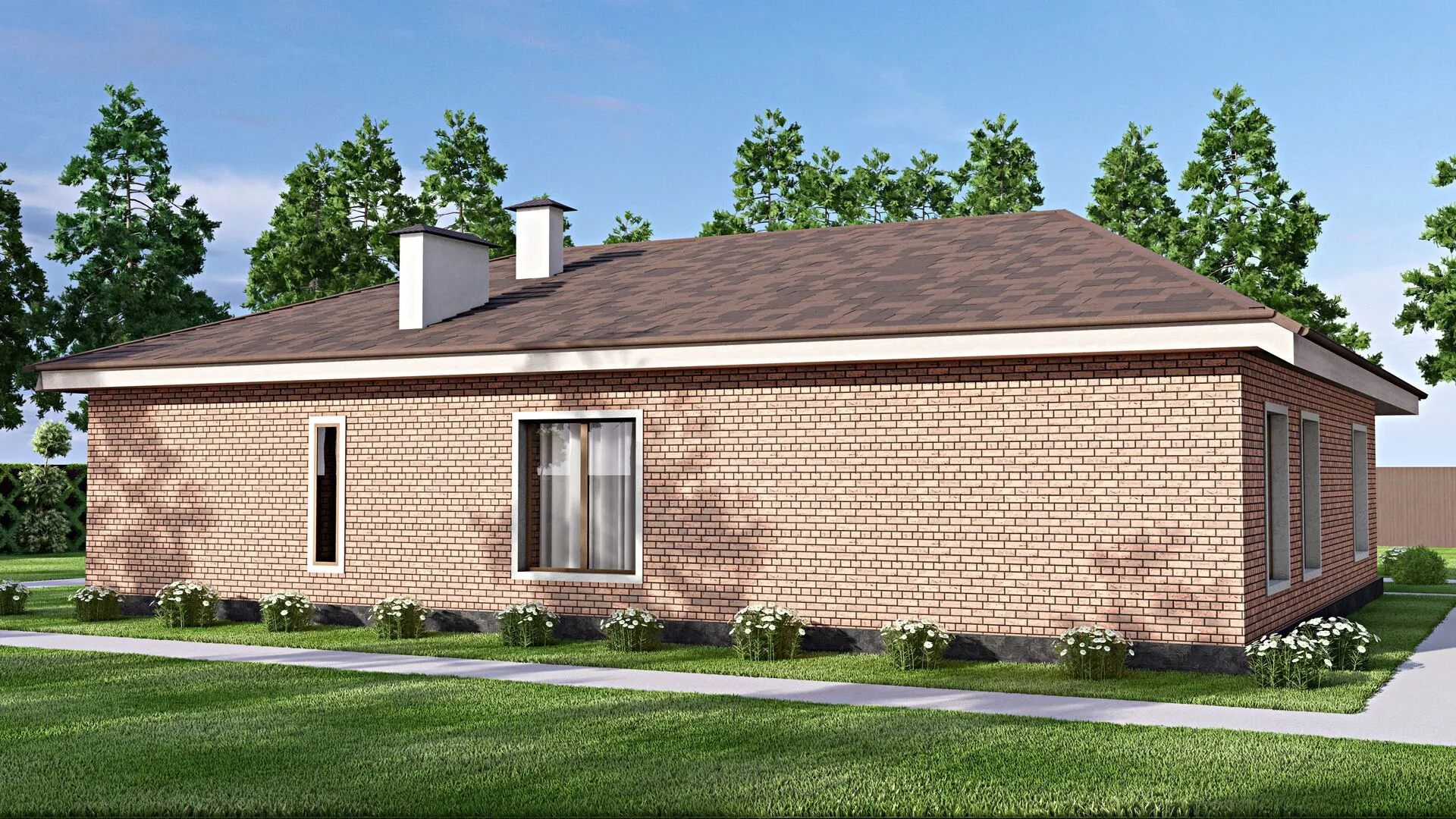 Одноэтажный дом F-14273