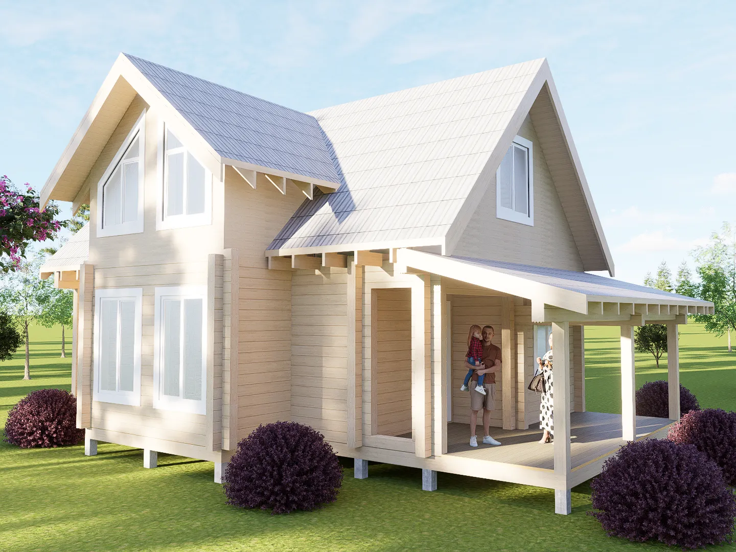 Дом из клееного бруса по проекту 152/2024