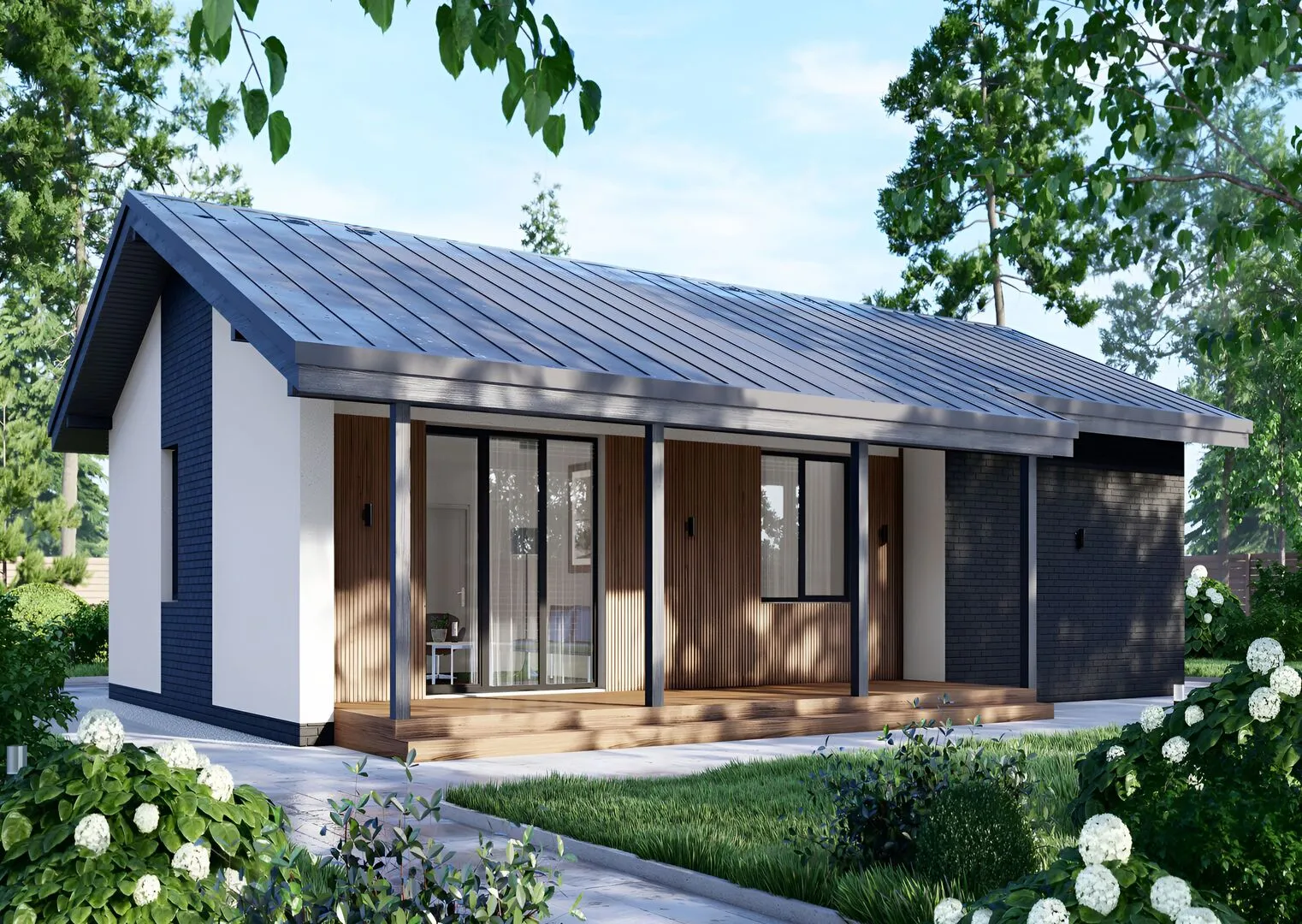 Каменный одноэтажный дом 