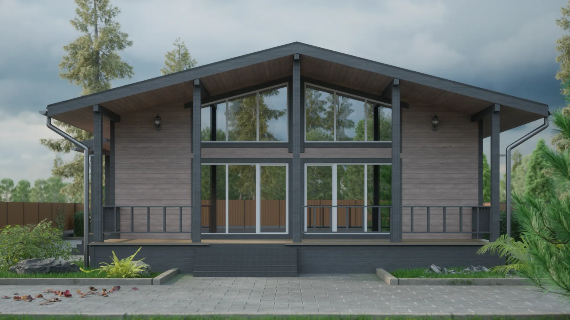 Лесная сказка с террасой 126