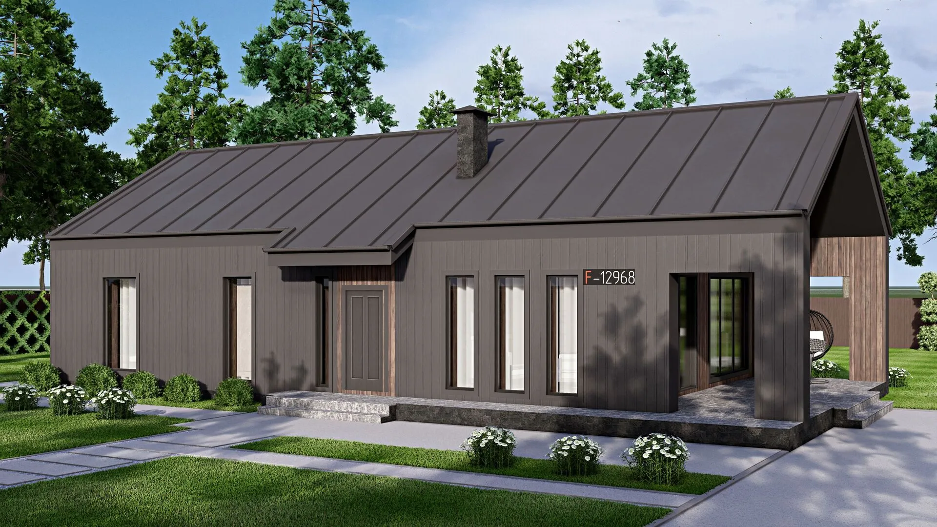 Одноэтажный дом Fixplans-12968