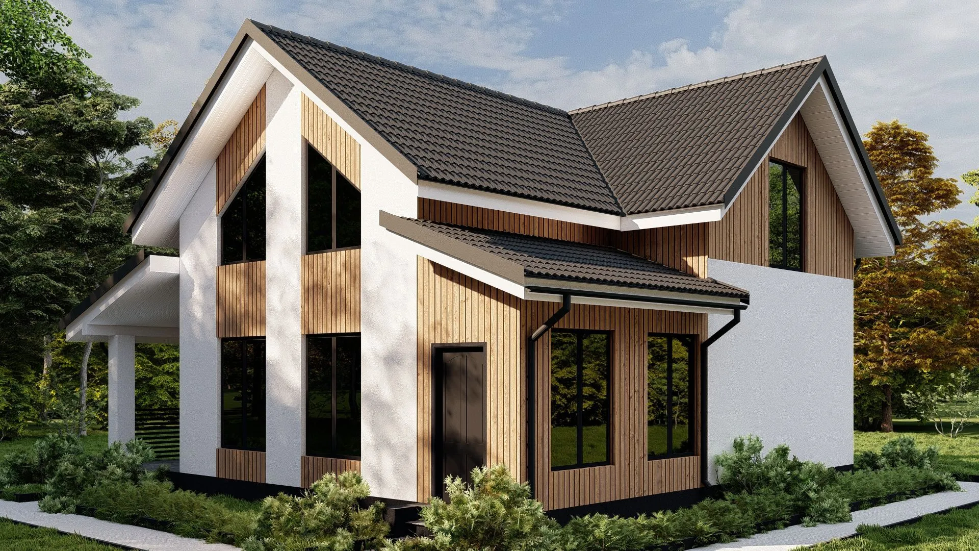 Мансардный дом М-155