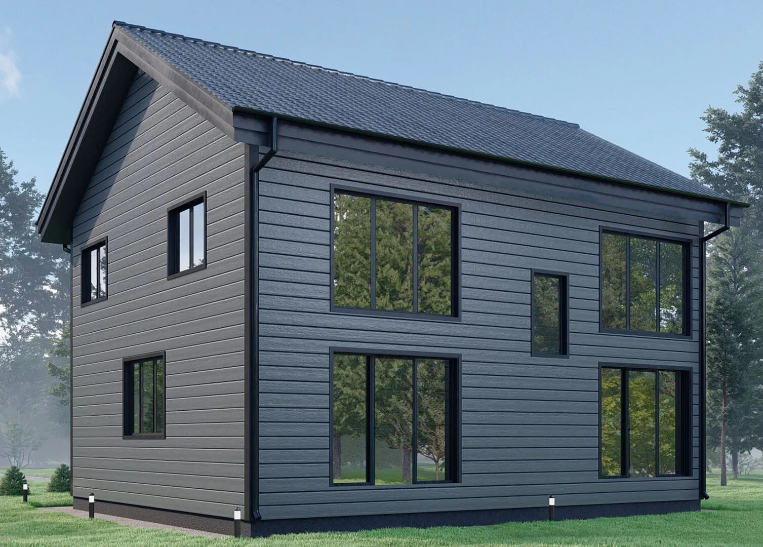 Двухэтажный жилой дом 45-24КД.