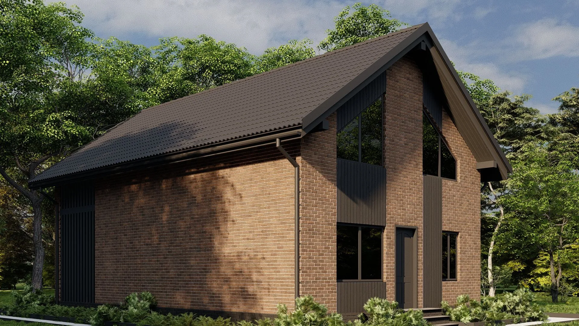 Мансардный дом О-140