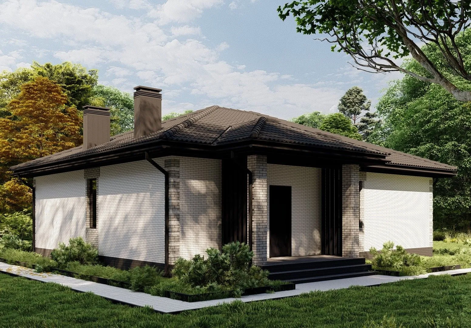 Одноэтажный дом П-120