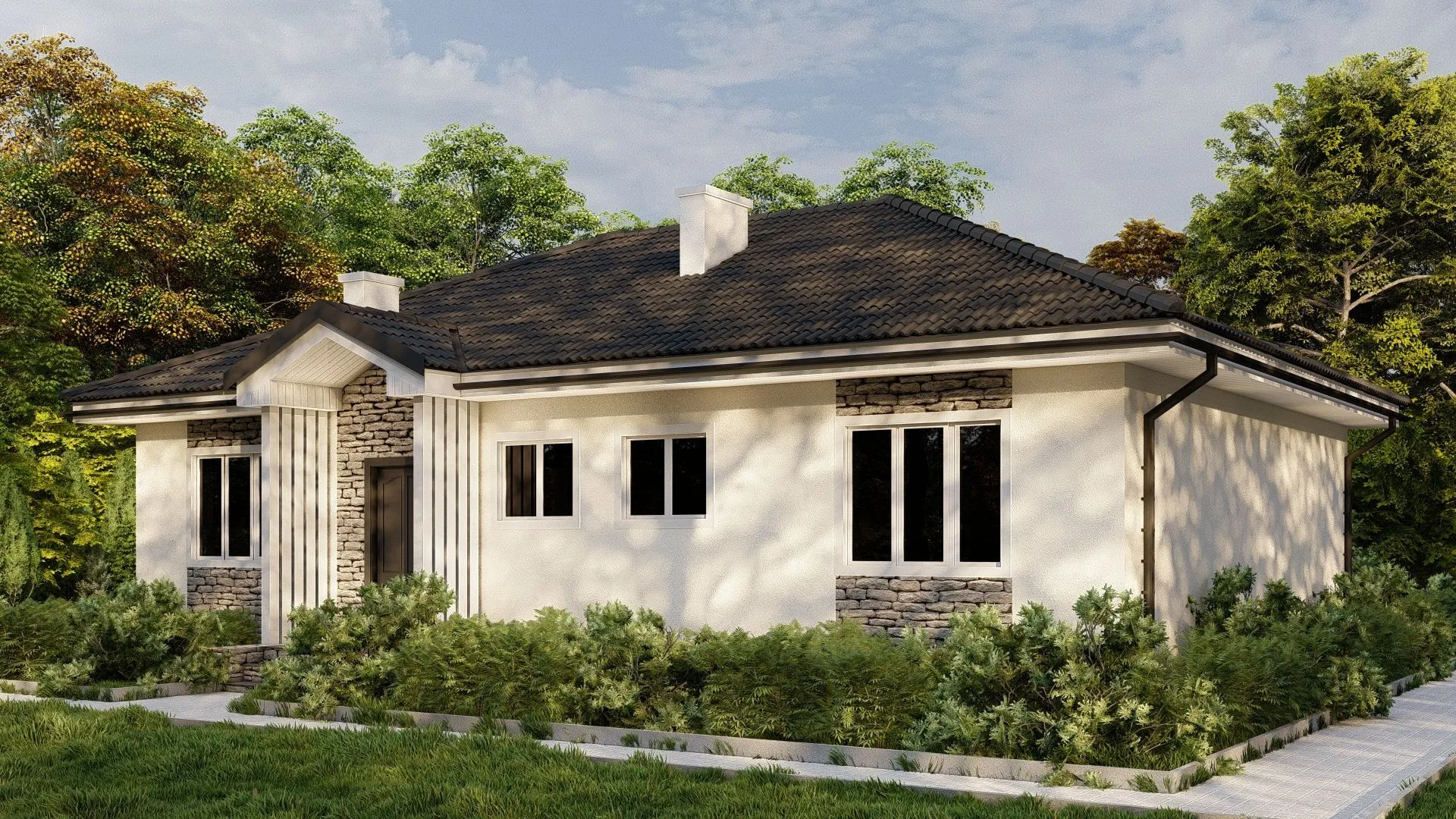 Одноэтажный дом К-135