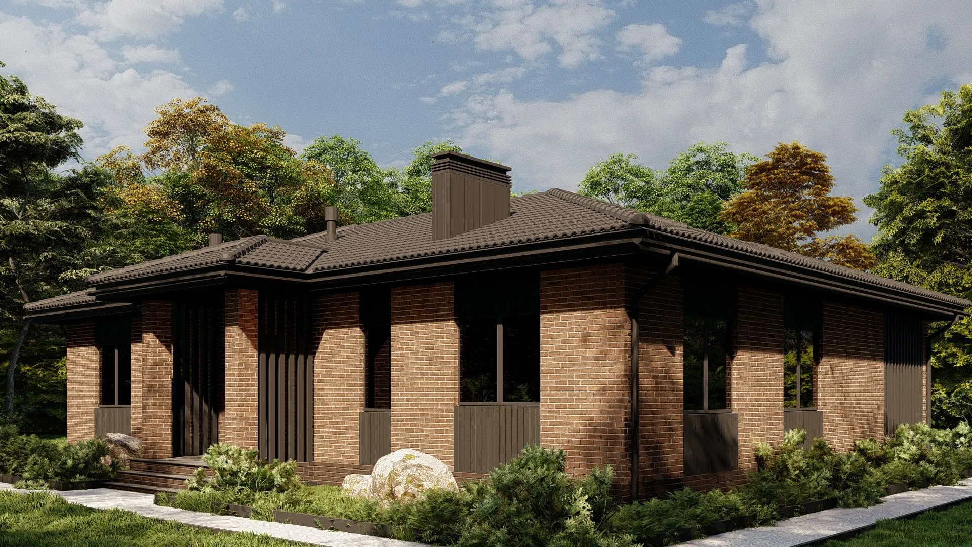 Одноэтажный дом Н-145