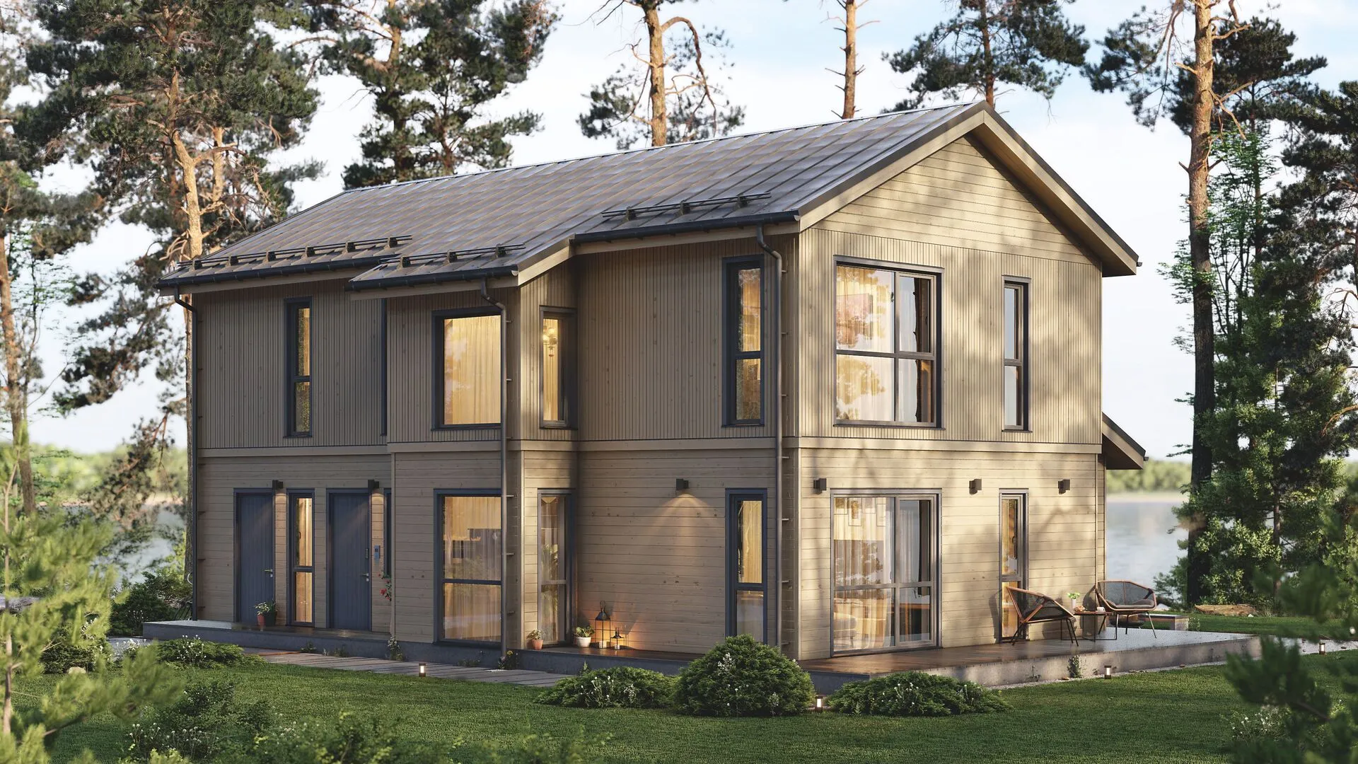 Двухэтажный дом Швеция 150