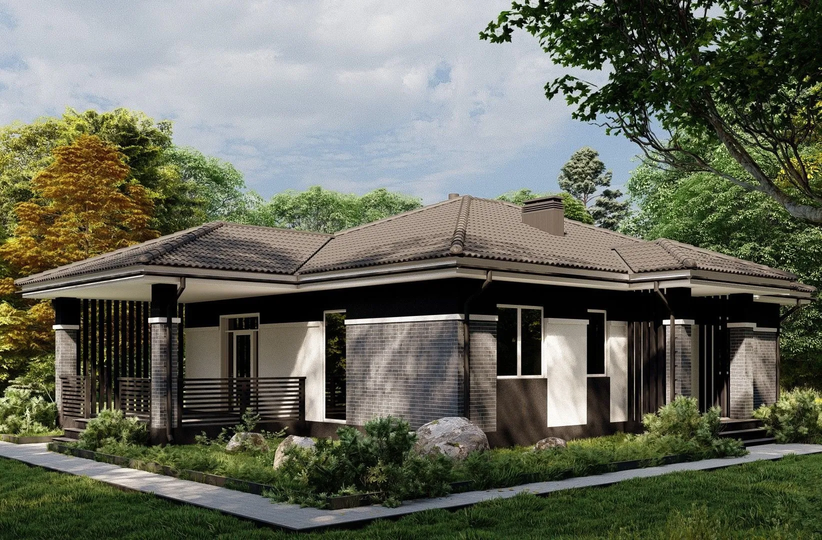 Одноэтажный дом Х-135