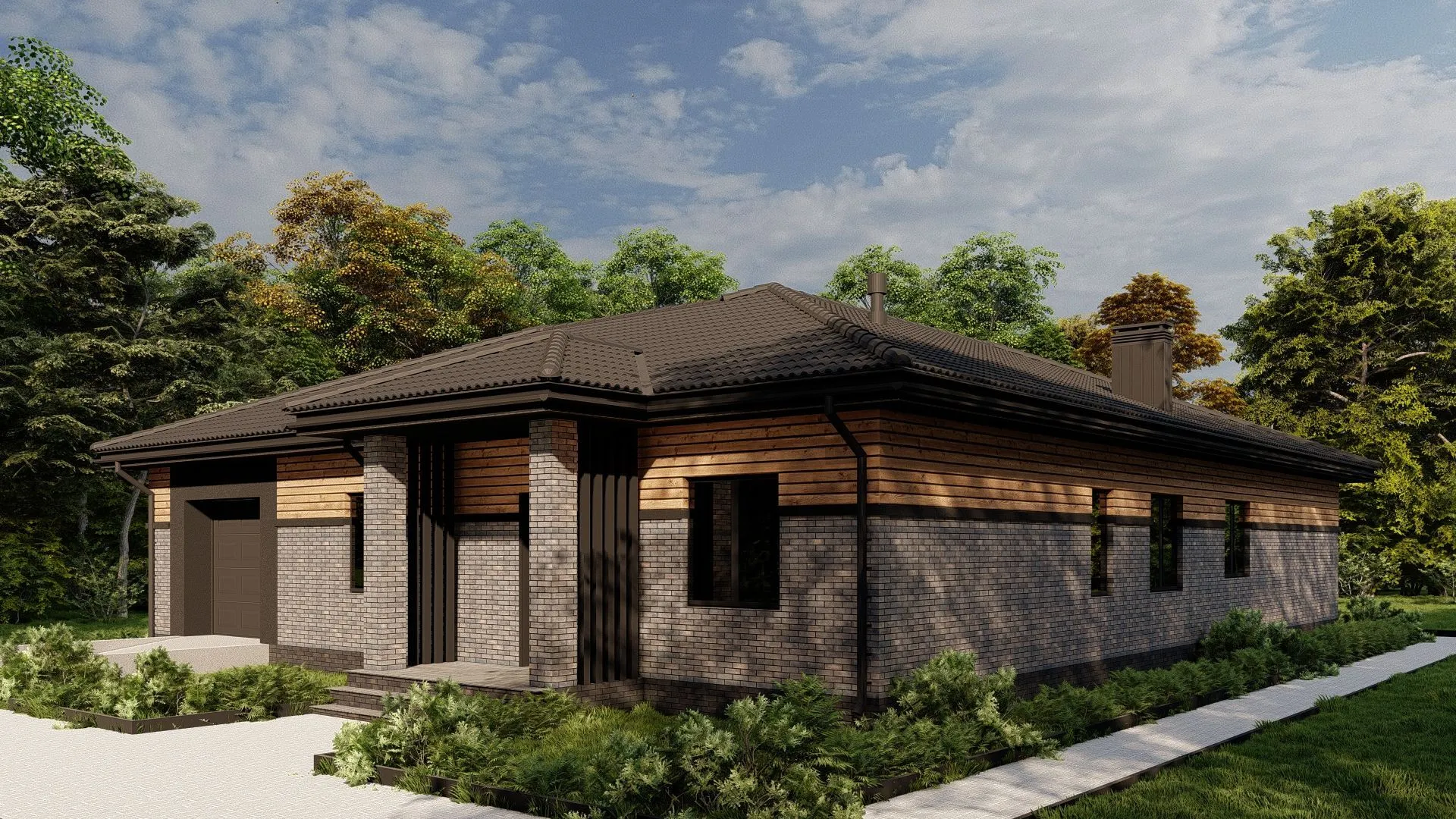 Одноэтажный дом К-220