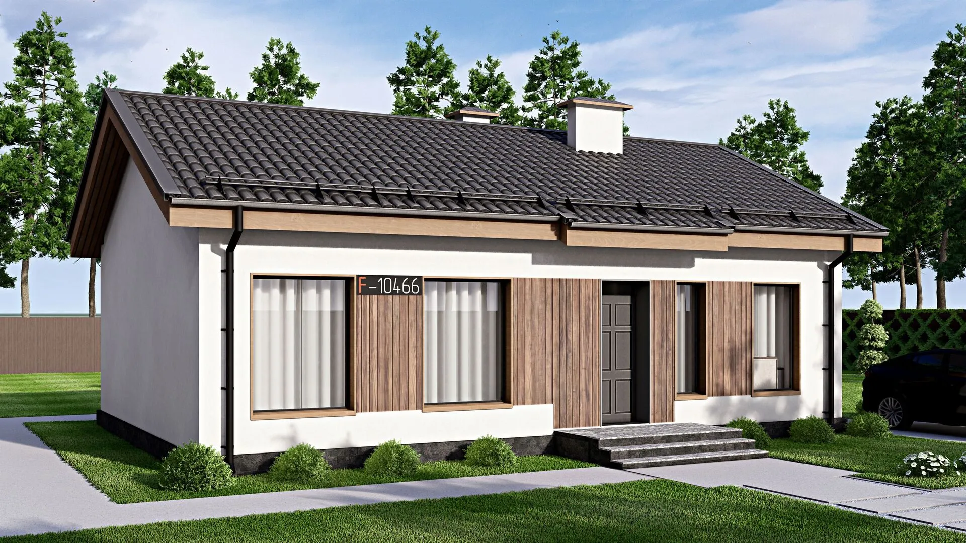 Одноэтажный дом Fixplans-10466