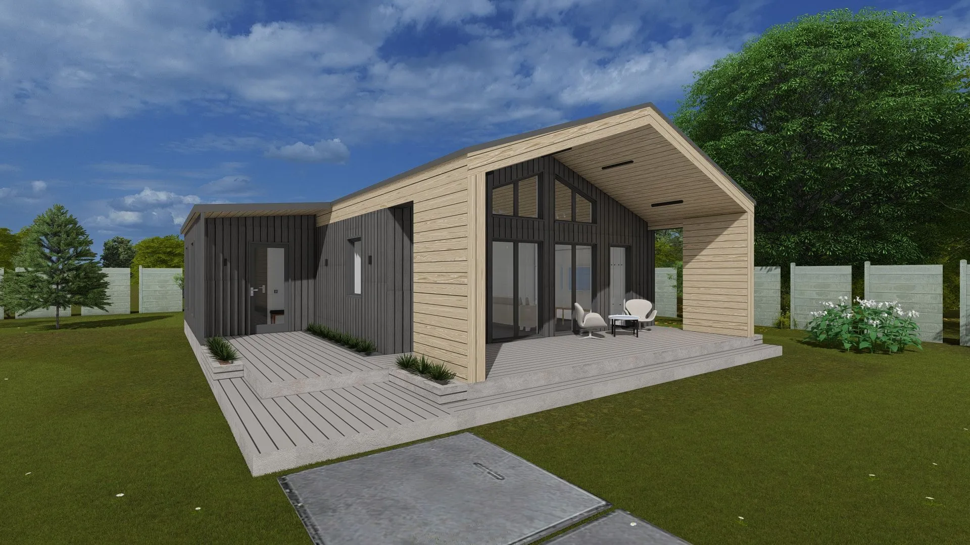 Индивидуальный жилой дом барнхаус COSMA90