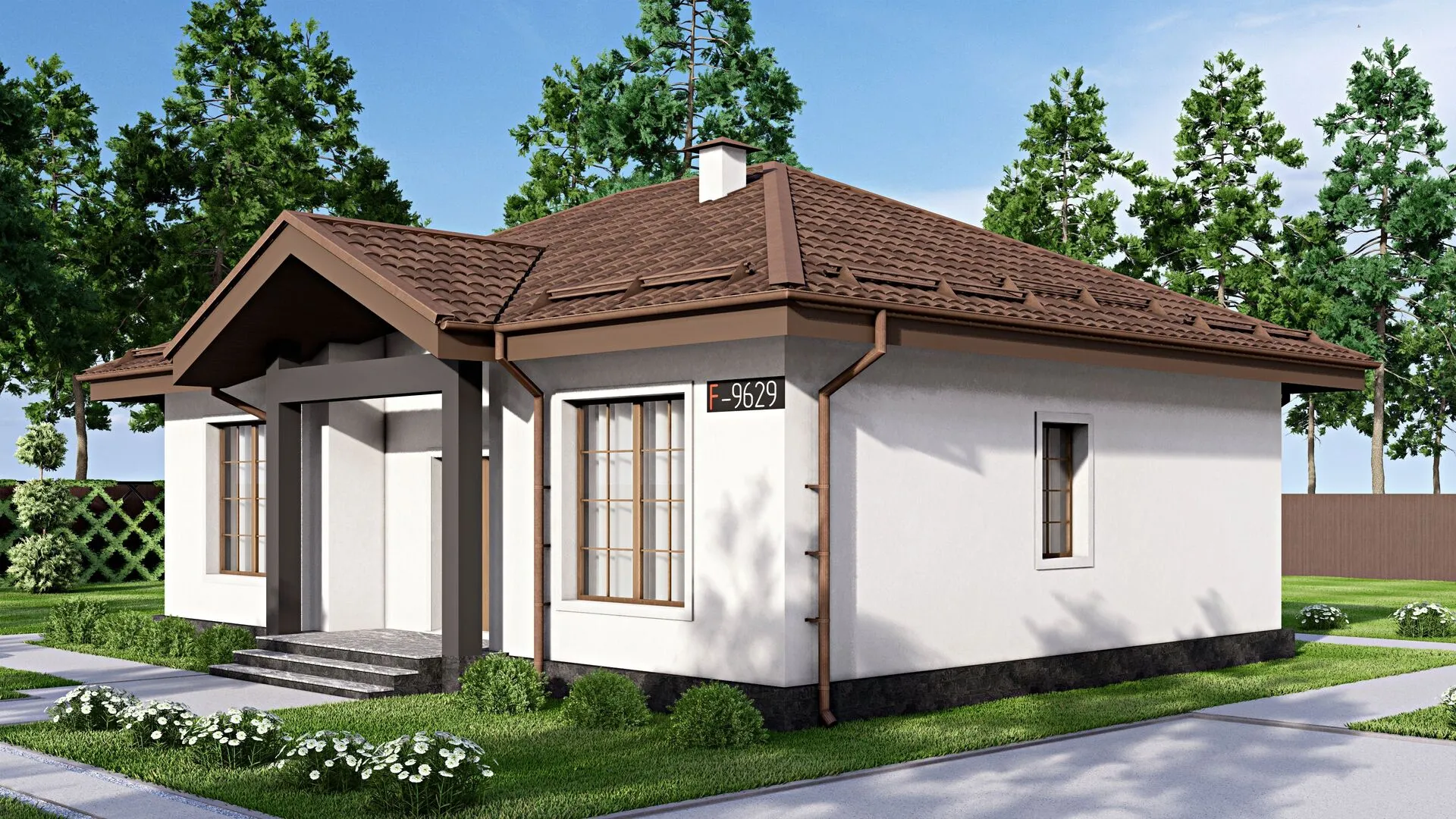 Одноэтажный дом Fixplans-9629