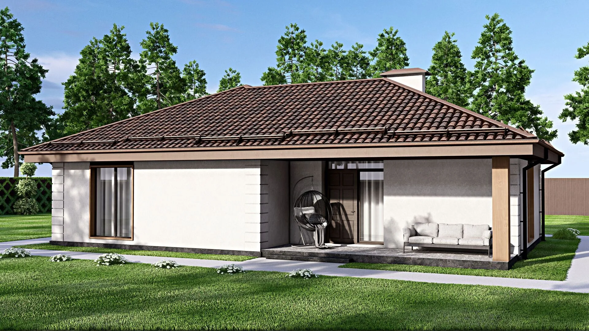 Одноэтажный дом Fixplans-7766