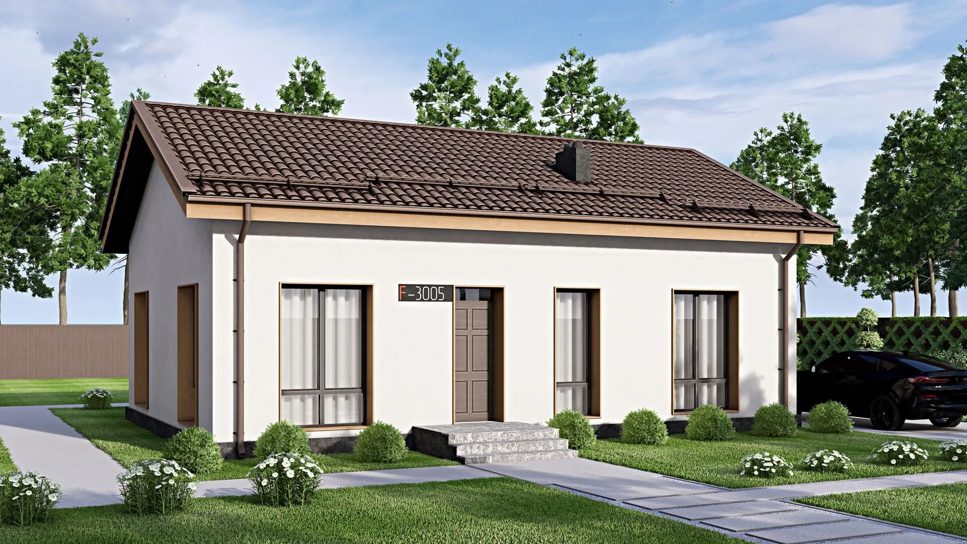 Одноэтажный дом Fixplans - 3005