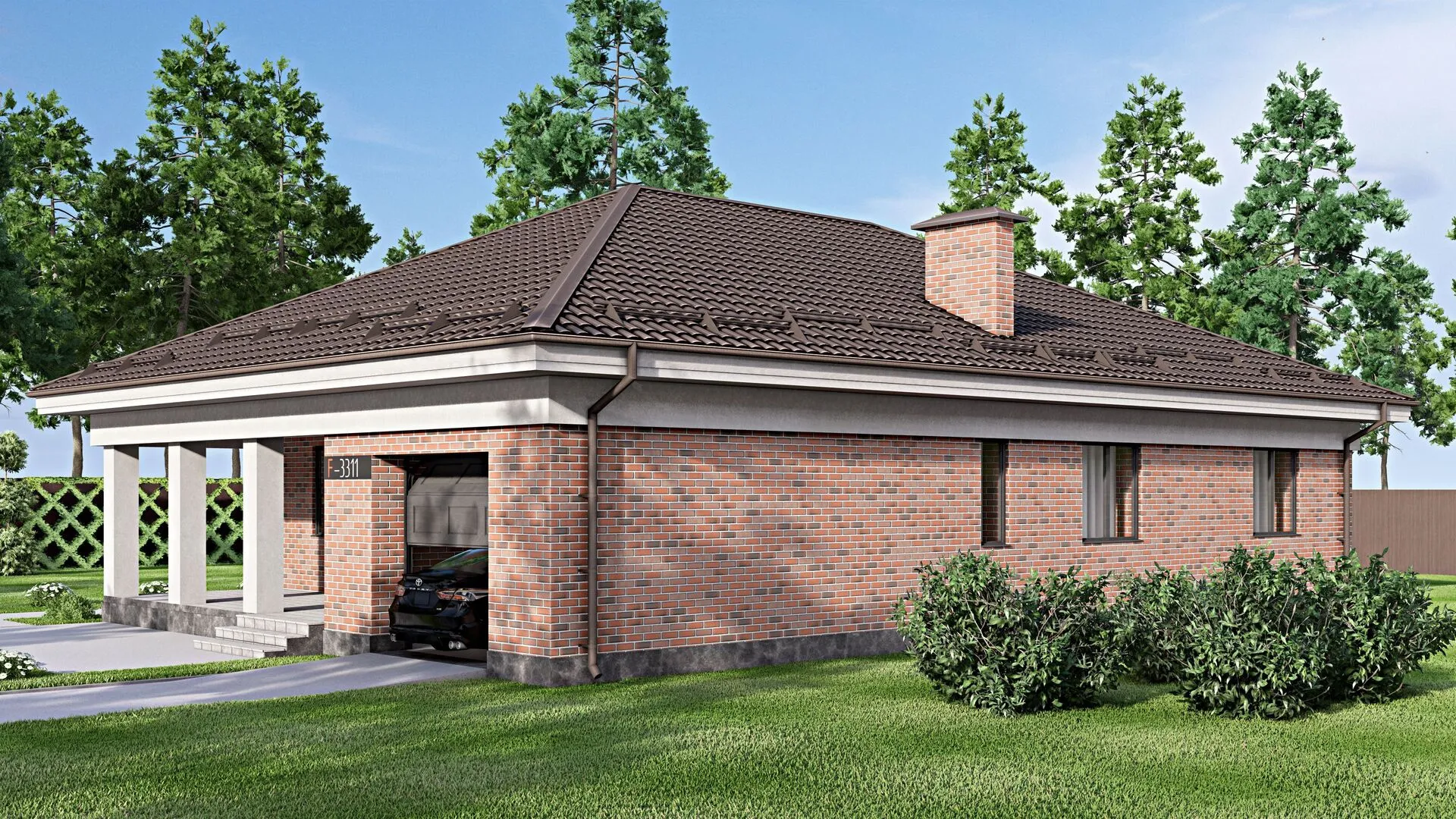 Одноэтажный дом Fixplans-3311