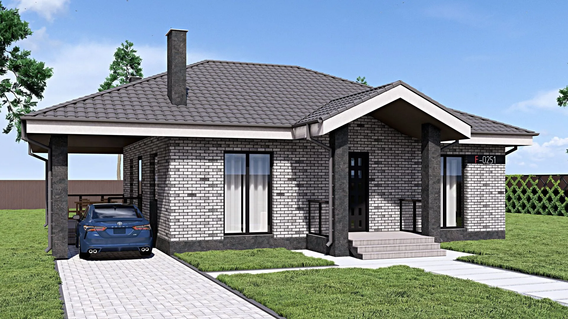 Одноэтажный дом Fixplans - 0251