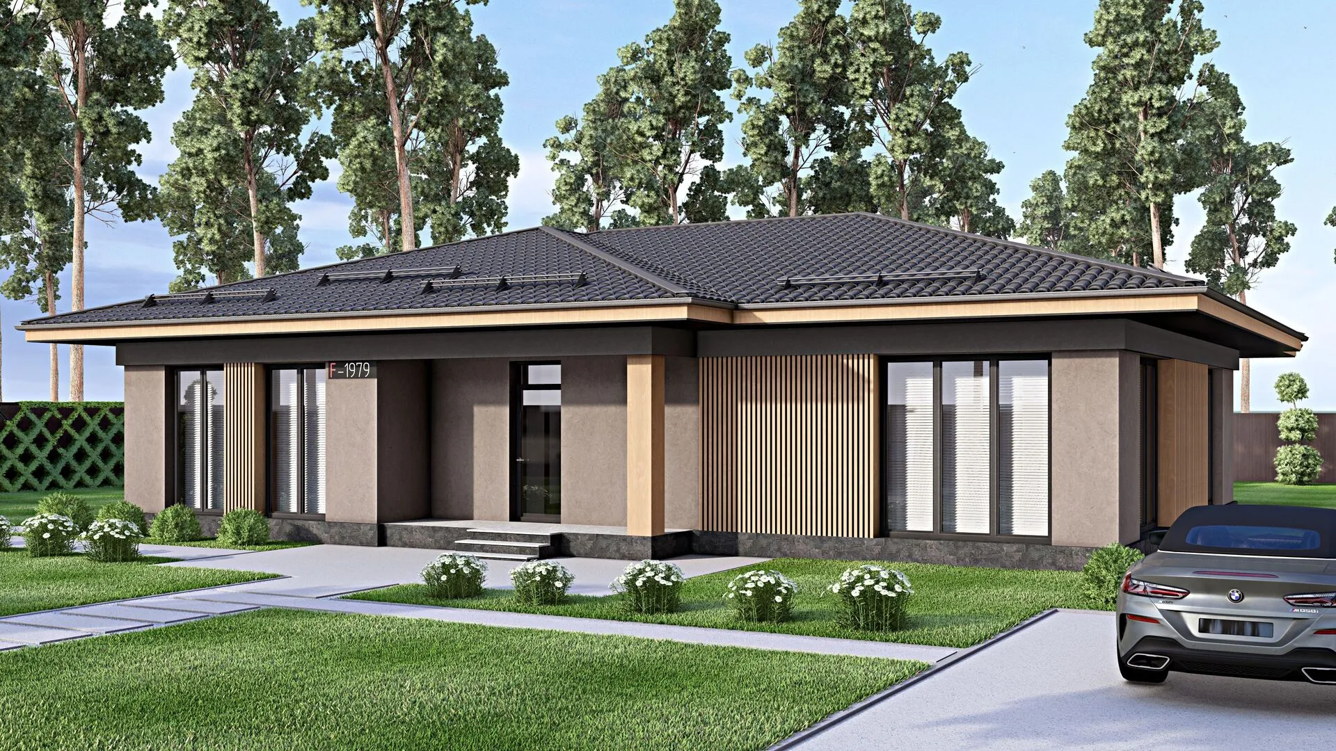 Одноэтажный дом Fixplans - 1979