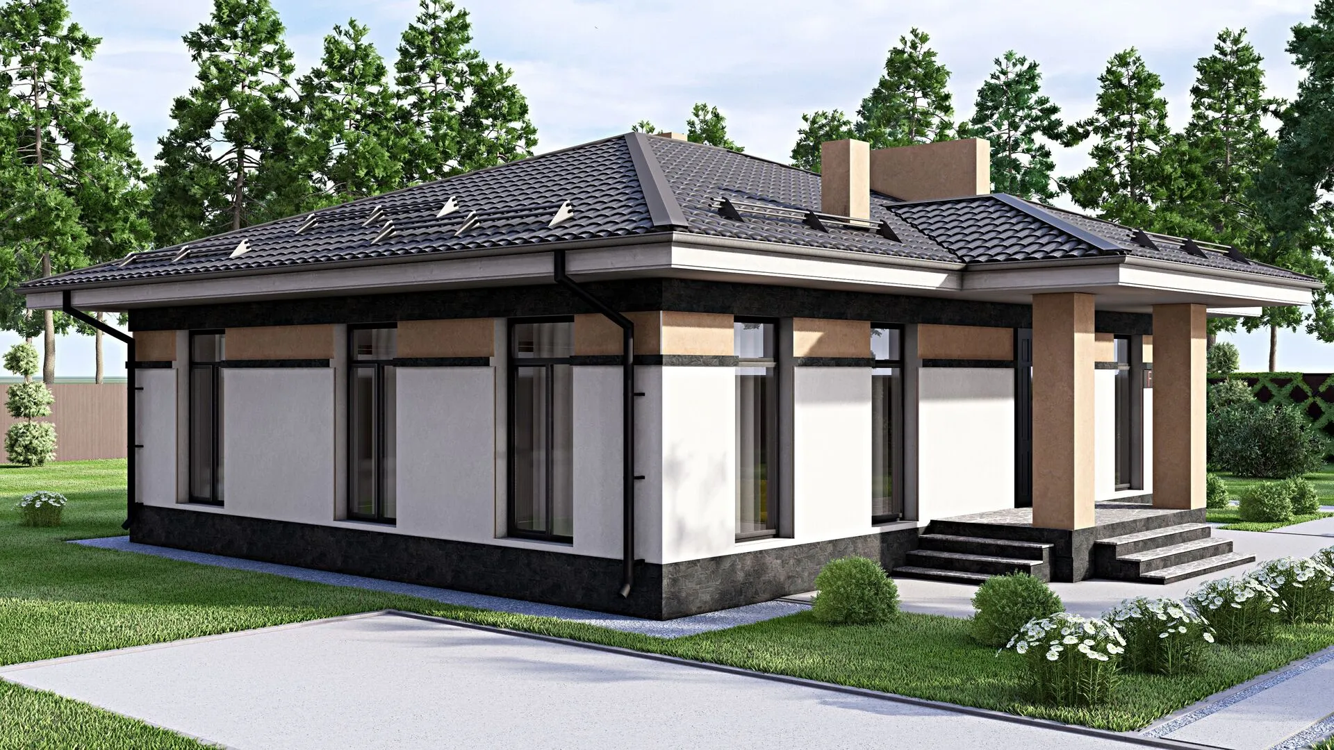 Одноэтажный дом Fixplans-1691