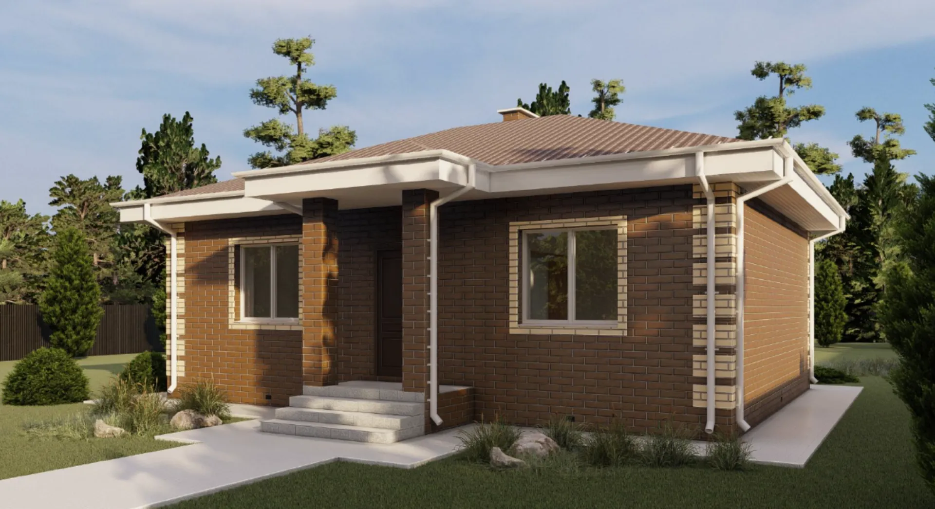 Одноэтажный дом ПГ - 1