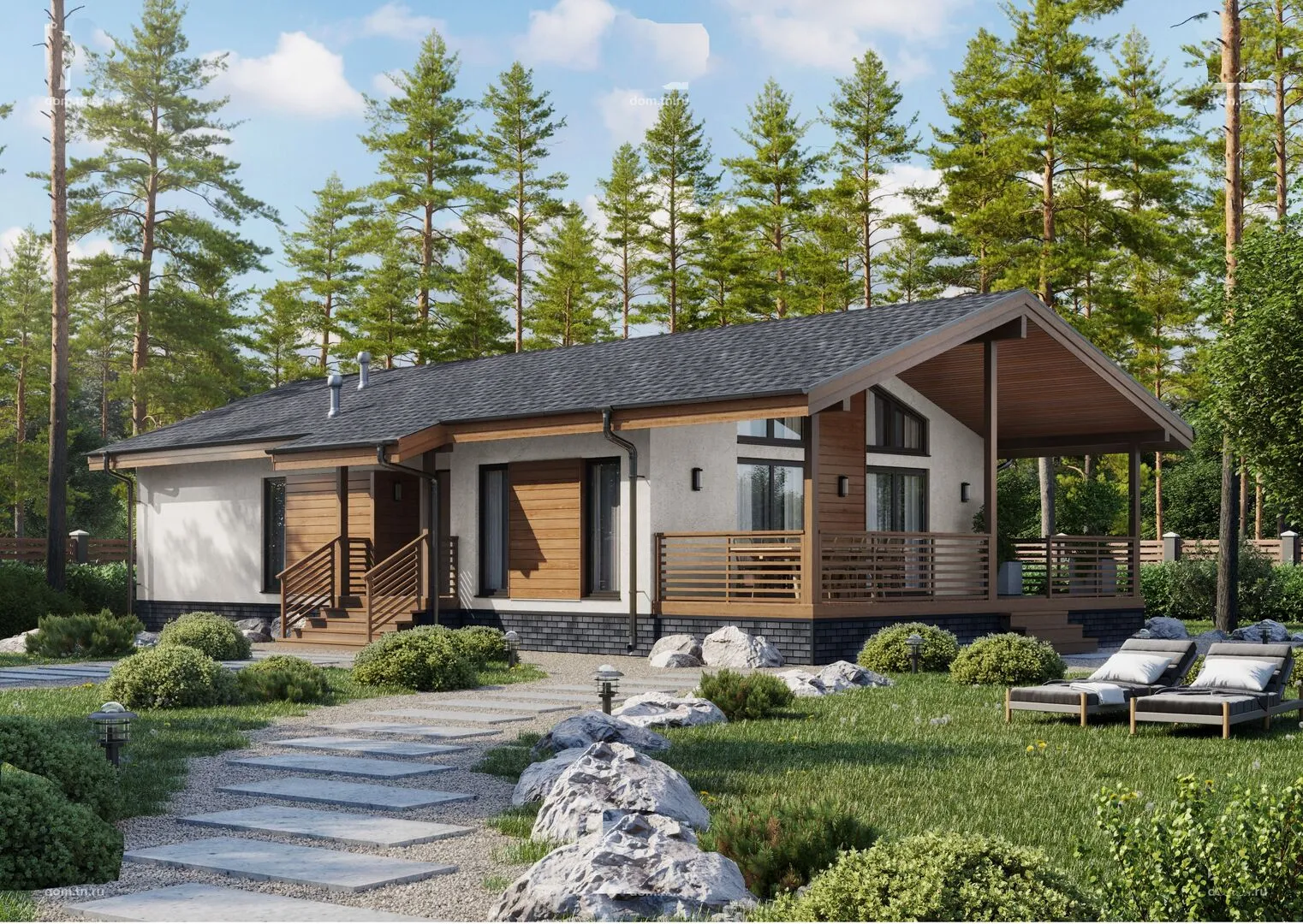 Одноэтажный дом ГОГЕН