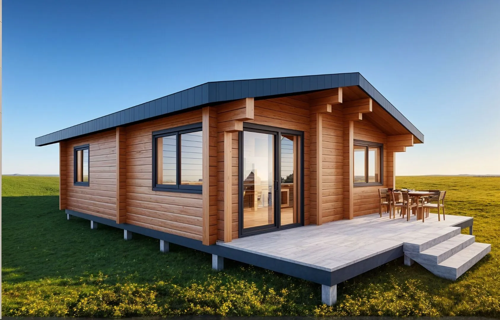 Загородный дом из клееного бруса 