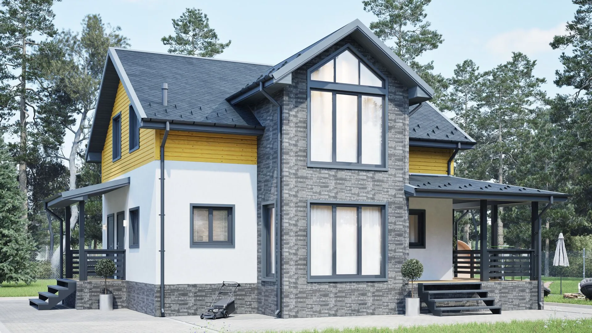 Каркасный дом КД-444