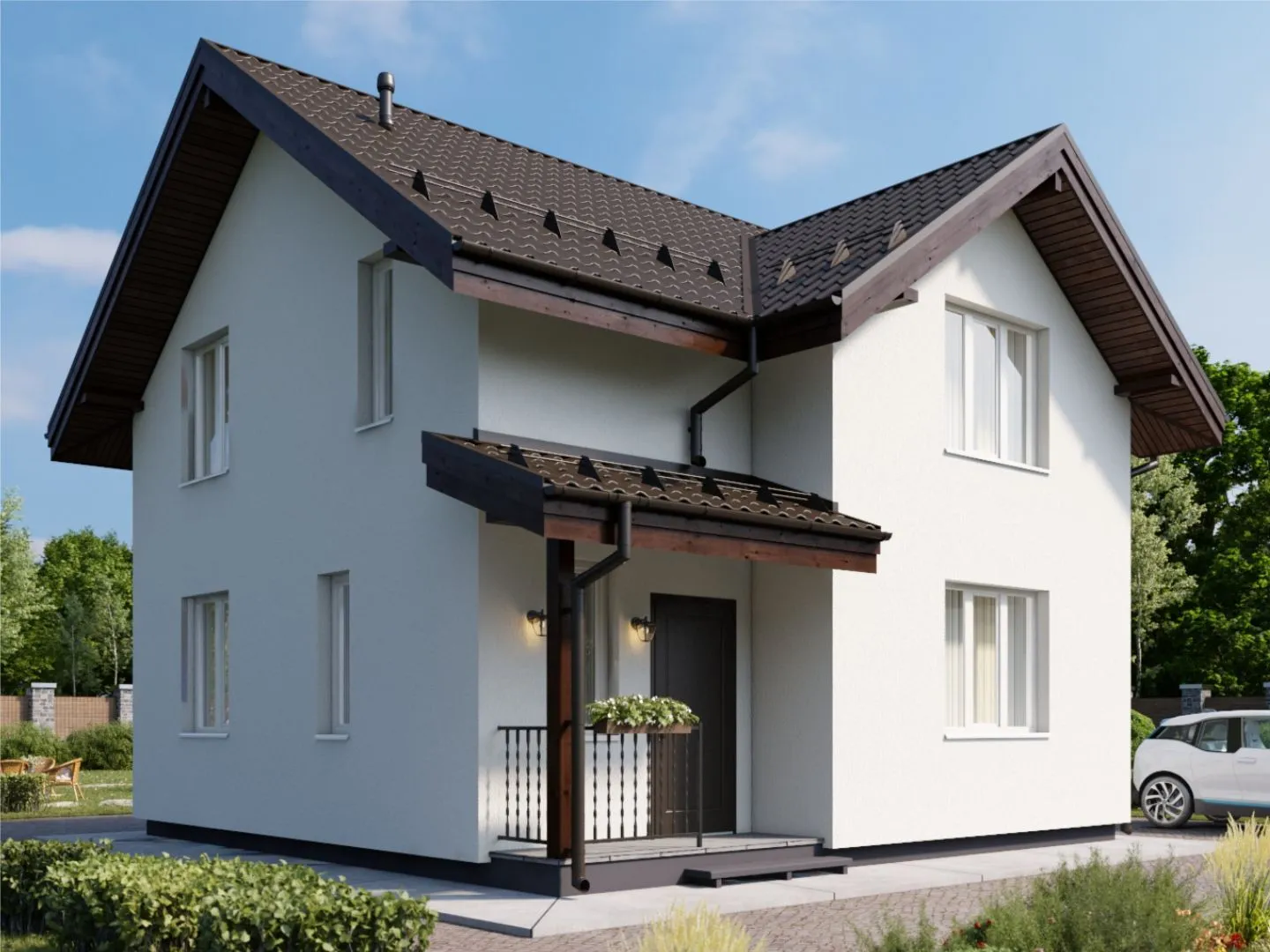 Дом с мансардным этажом 