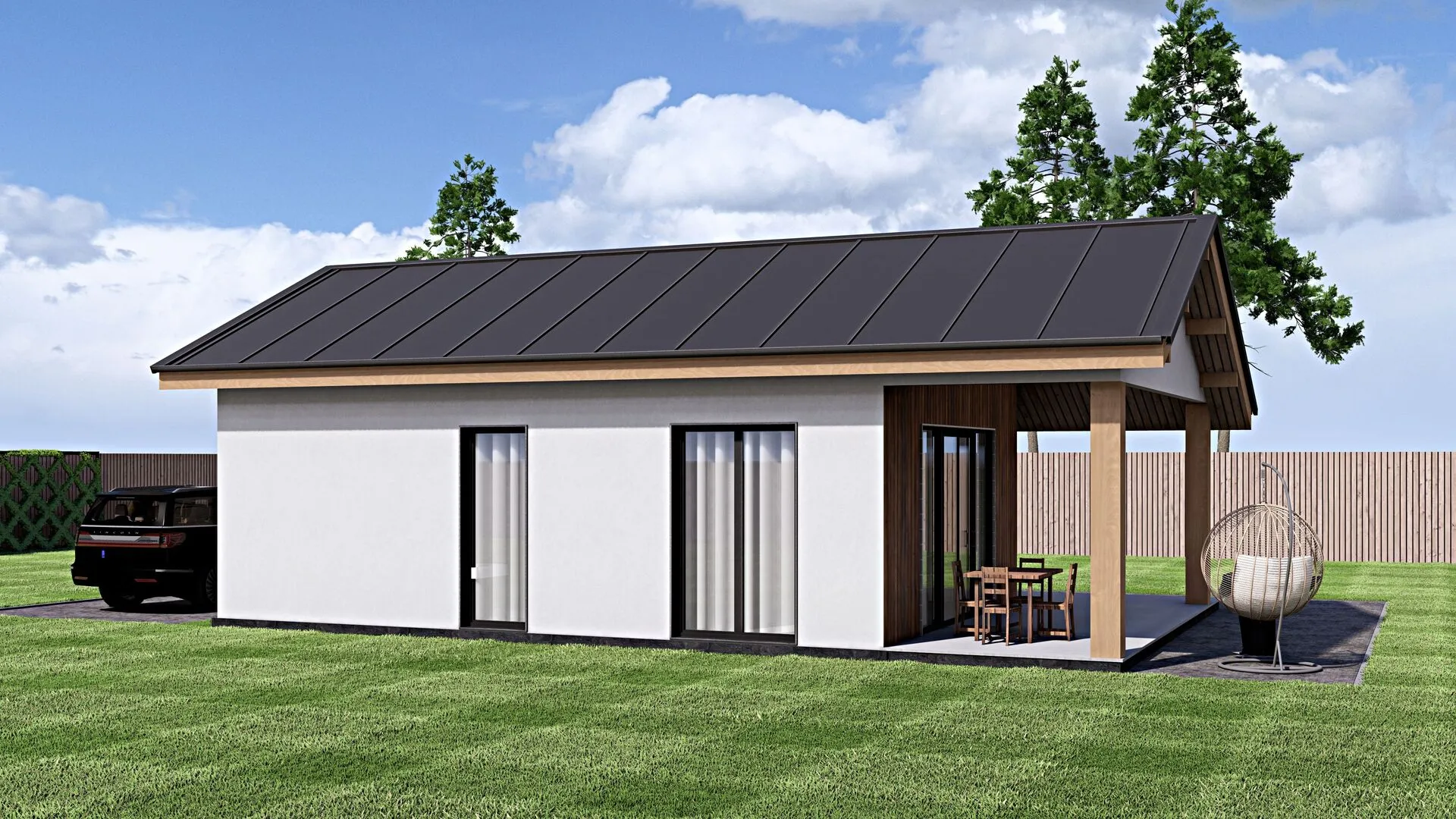 Одноэтажный дом Fixplans - 1133