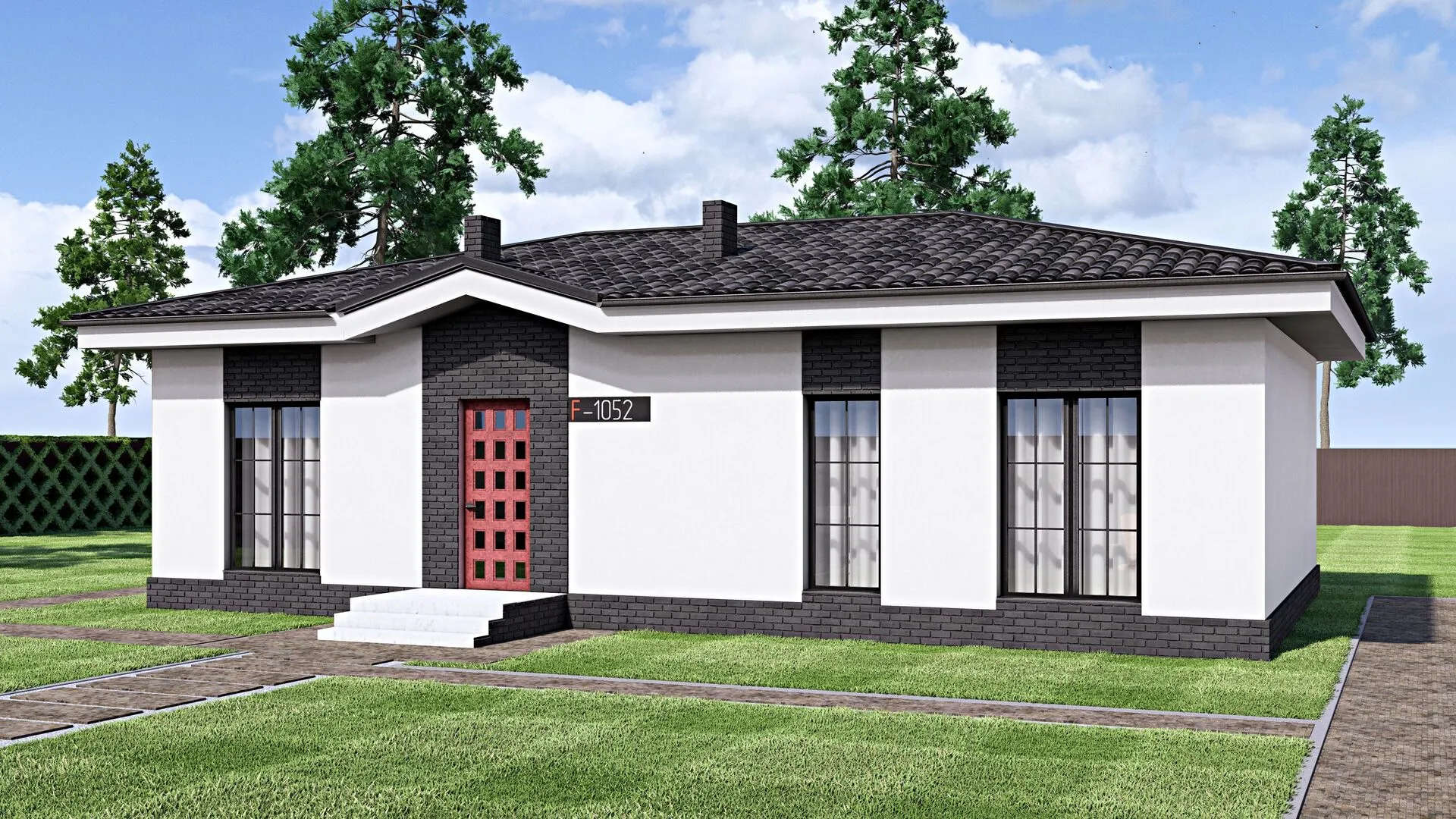 Одноэтажный дом Fixplans - 1052