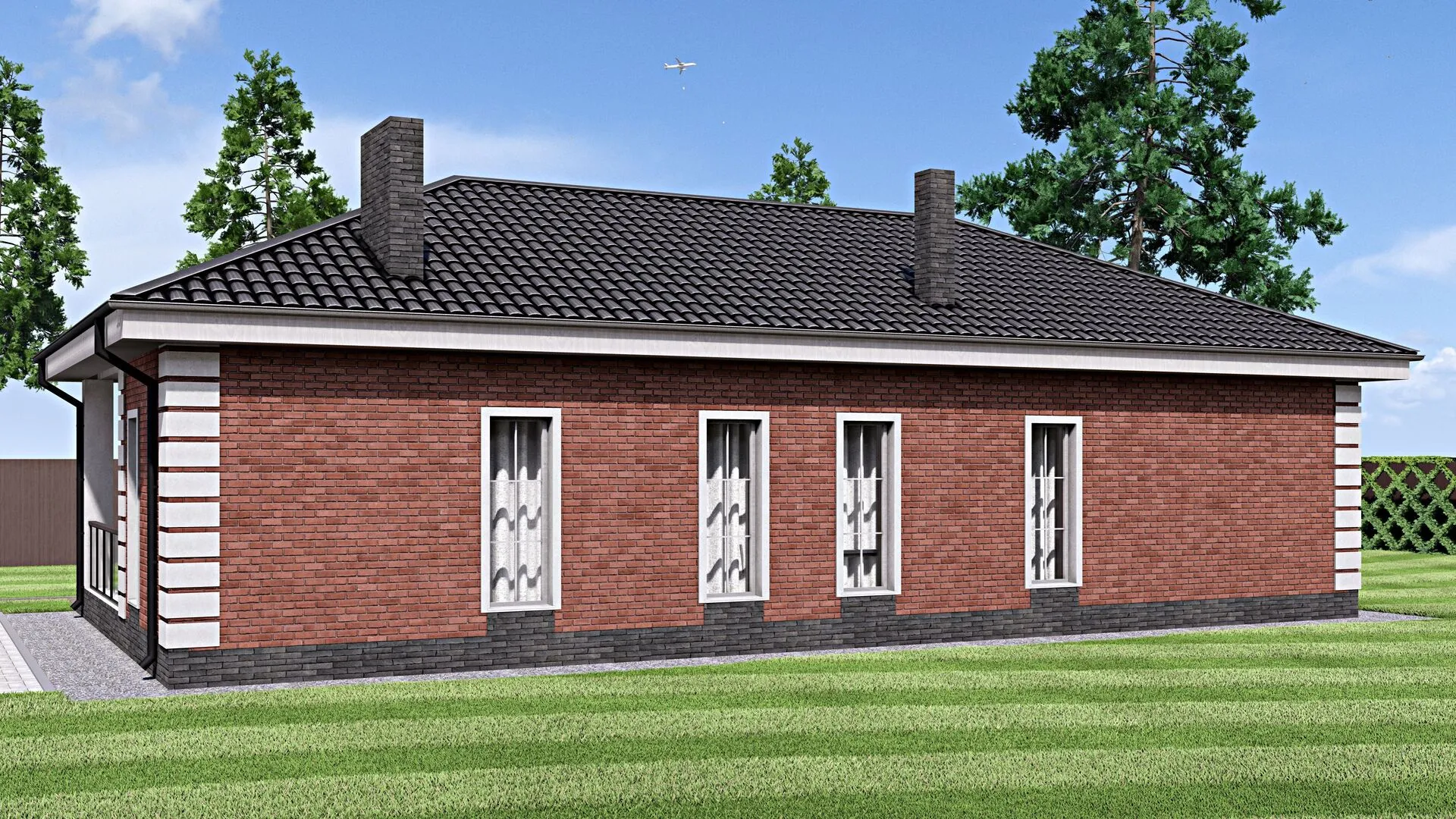 Одноэтажный дом Fixplans - 0989