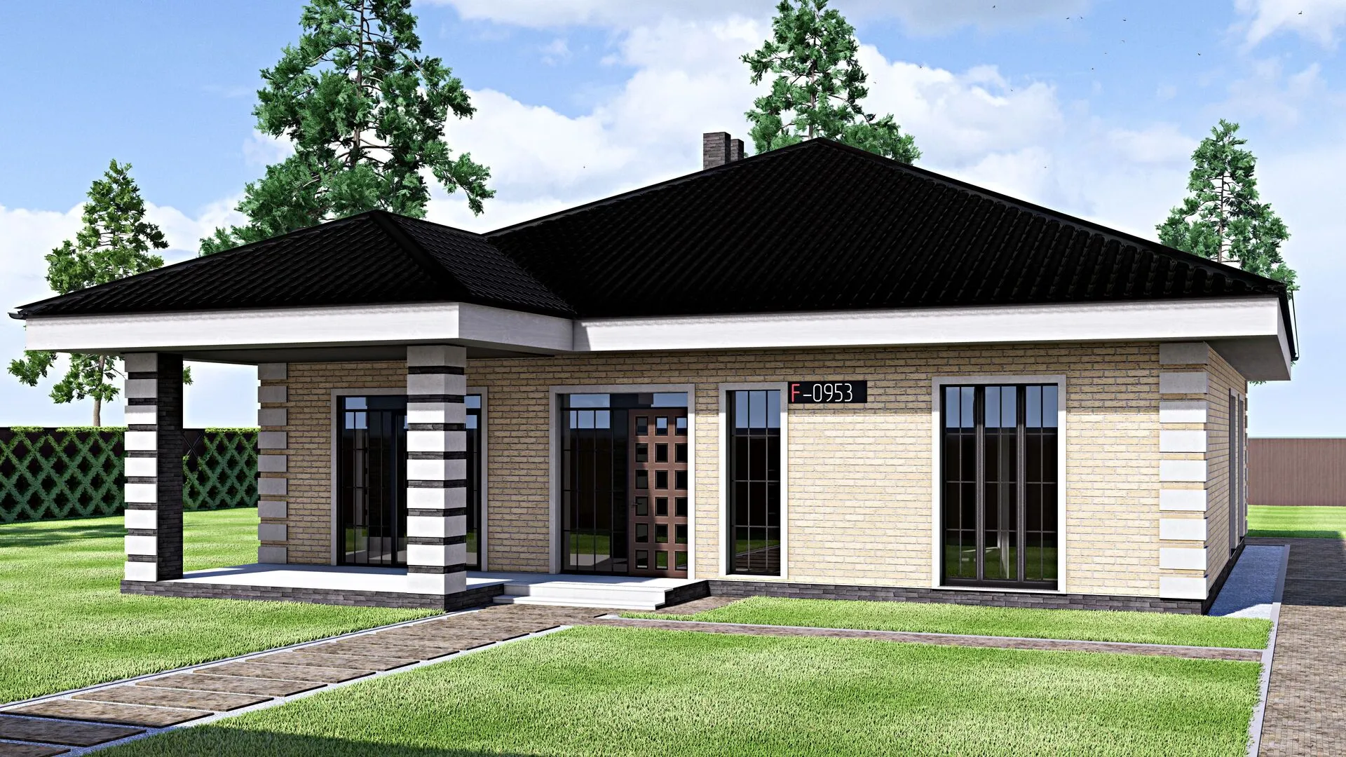 Одноэтажный дом Fixplans - 0953