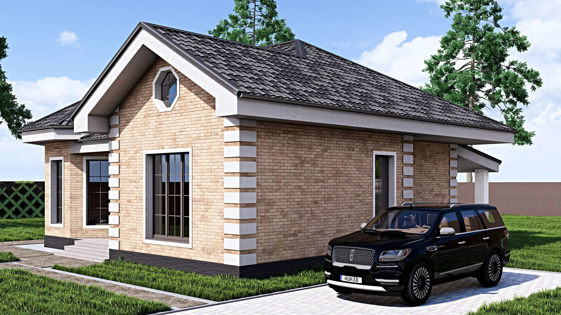 Одноэтажный дом Fixplans - 0944