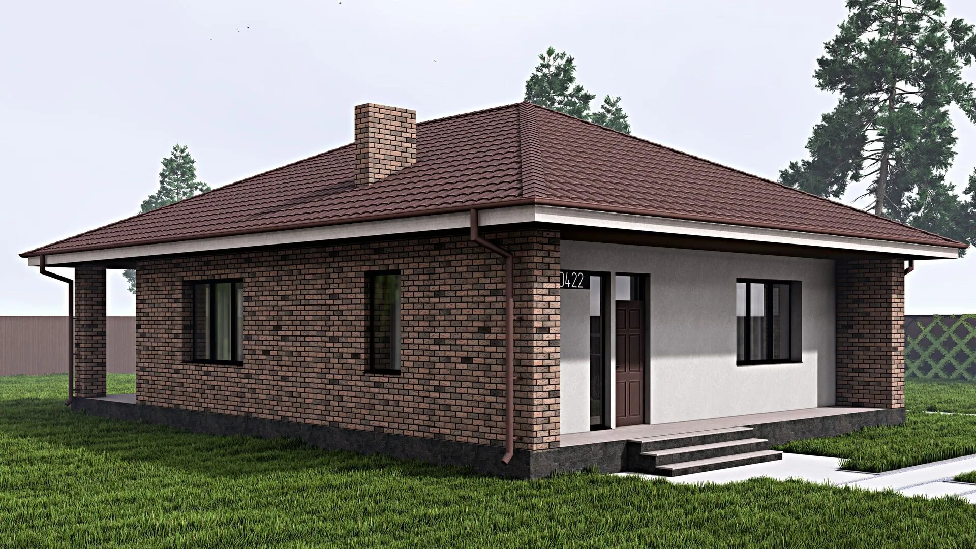 Одноэтажный дом Fixplans - 0422