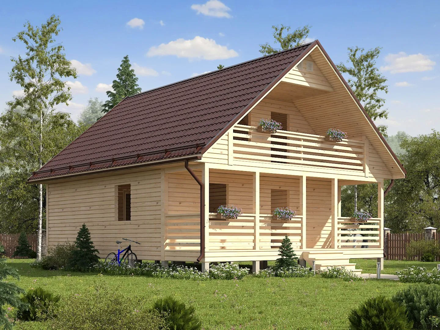 Дом с мансардой ДБ-1